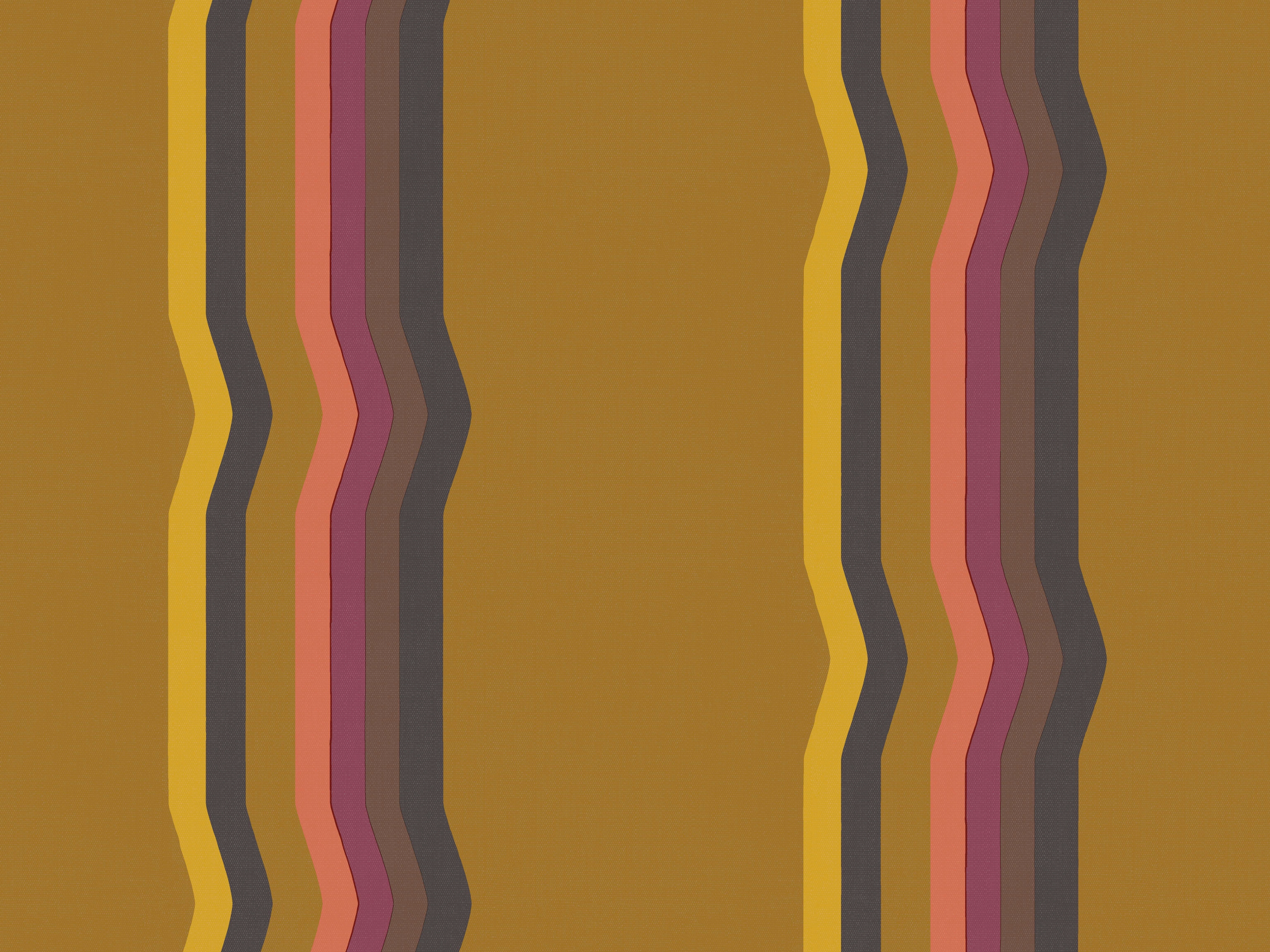 Off - Set Retro Stripe wallpaper - Ochre