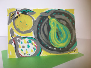 ‘Fruit’ Hand Painted Greetings Card
