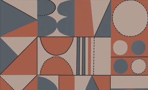 Taking Shape Wallpaper- Burnt Orange