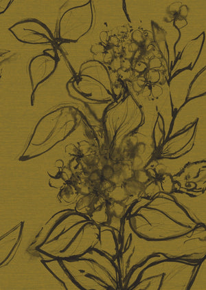 Aquatint Large Panel Floral Wallpaper