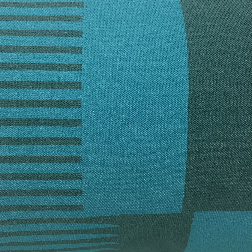 Combed Stripe Cushion - Teal
