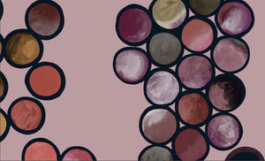 Ombré Circle Wallpaper - Blush & Rose