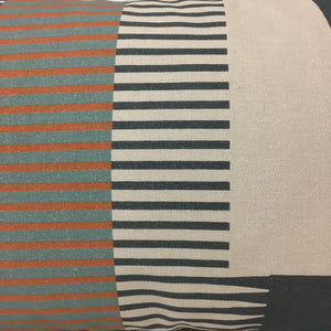 Combed Stripe Cushion - Raspberry, lilac + terracotta