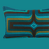 Retro Geometric Velvet Cushion - Turquoise