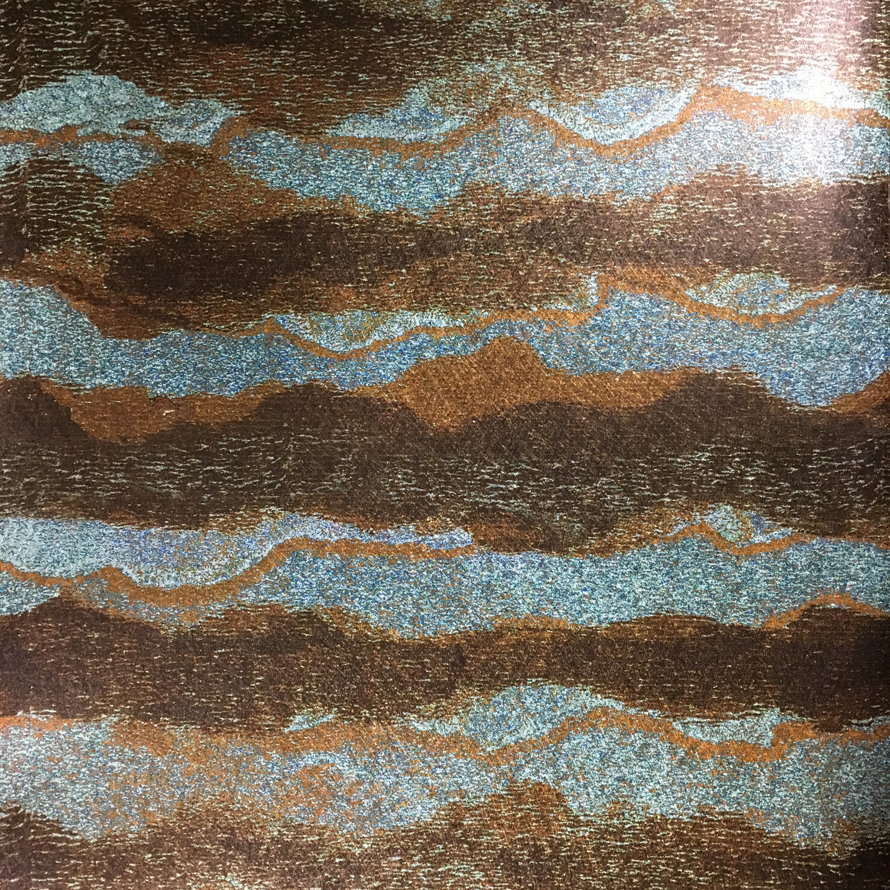Bedrock Copper + Turquoise Wallpaper