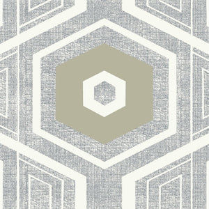 Retro Textured Polygon. Grey + Linen