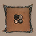Ombré Circle Velvet Cushion - Mocha + Grey
