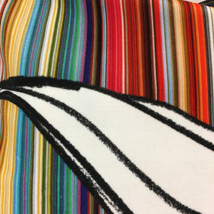 Ducks In A Row Velvet Cushion - White