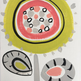 ‘Flower’ Hand Painted Greetings Card