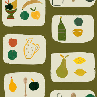 Naive Fruit Wallpaper - Dark Khaki