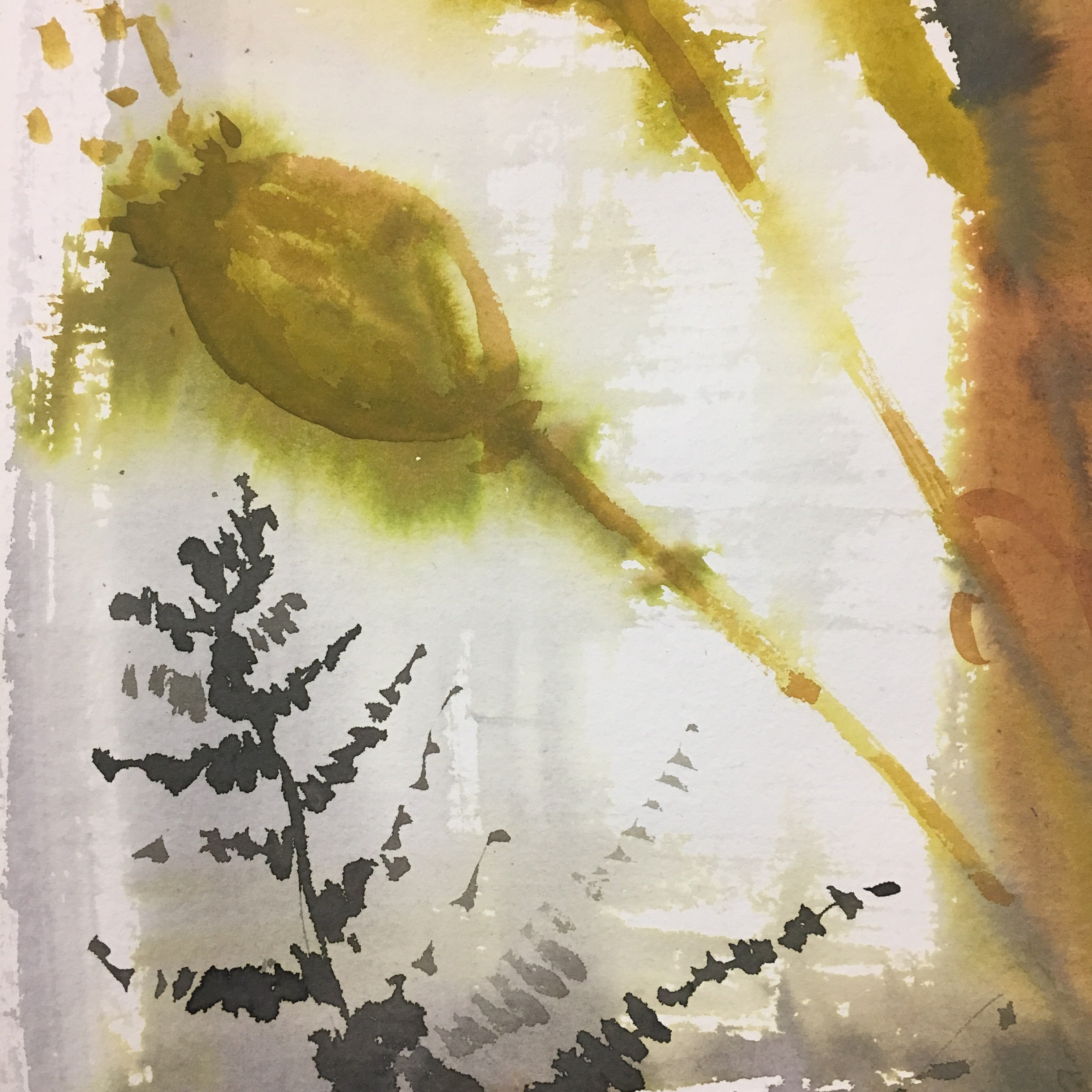 Fern Watercolour Painting