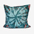 Tie dye Circle  Velvet Cushion - Turquoise