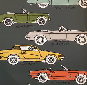 British Classic Cars Wallpaper - Dark ground + Bright cars