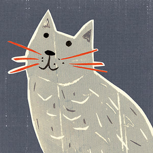 ‘ Leticia with her red whiskers’  Greetings Card