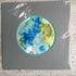 Expressive Abstract Circular Print Turquoise + Grey Mount