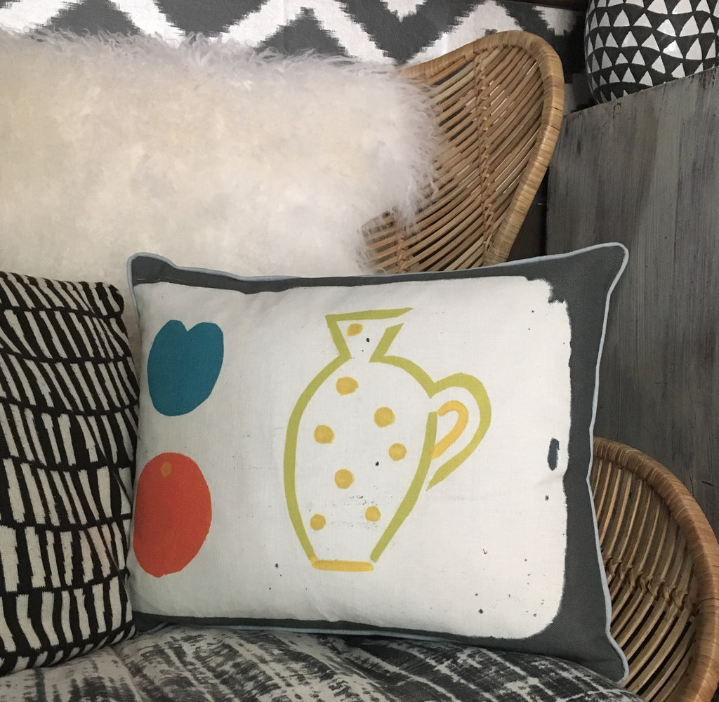 Naive Fruit - Yellow Jug Cushion