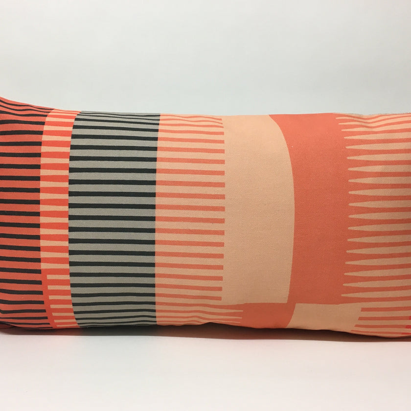 Combed Stripe Cushion - Peach