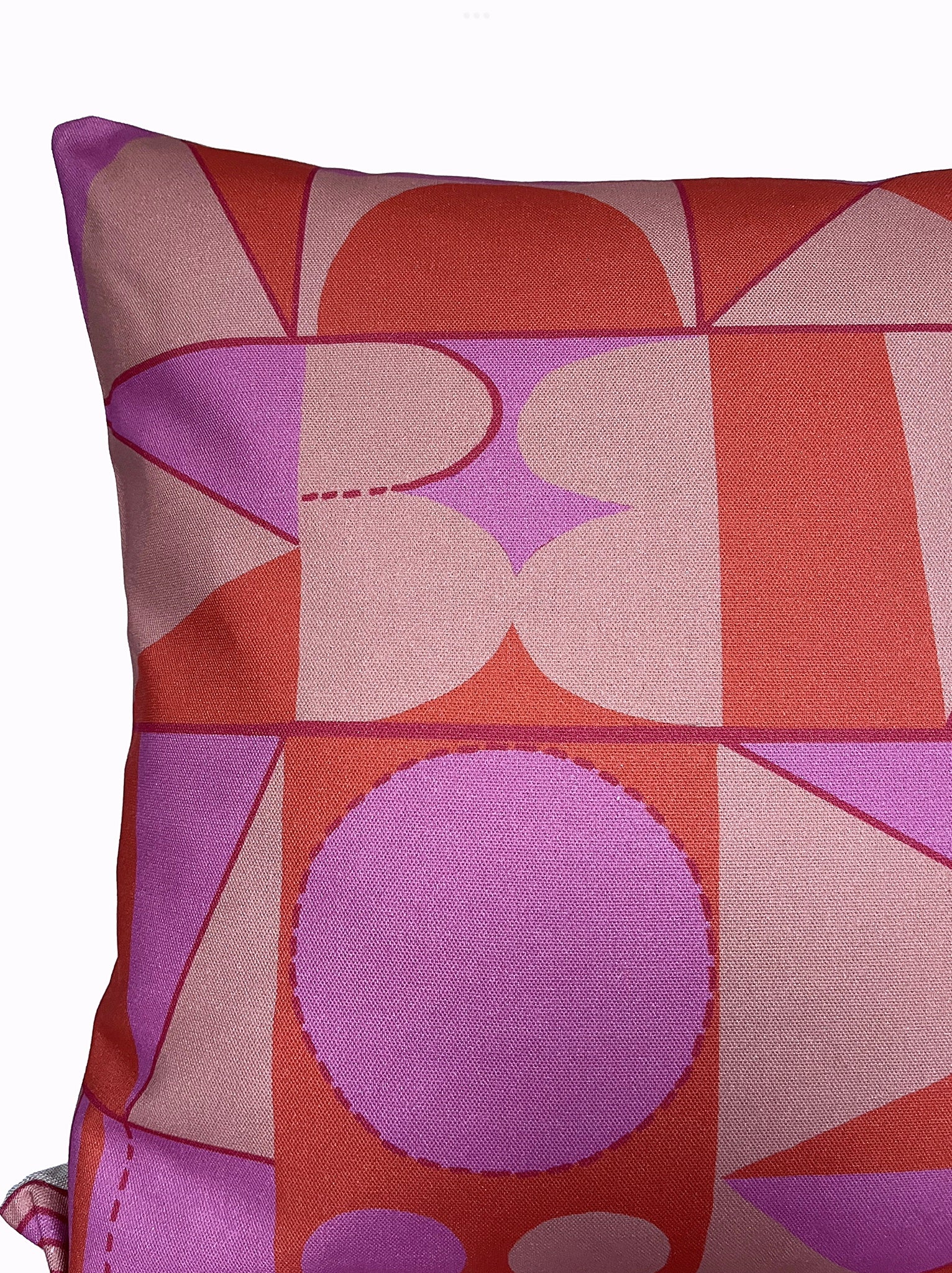 Taking Shape Cushion - Poppy, Fuchsia + Rose
