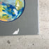 Expressive Abstract Circular Print Blue + Grey Mount