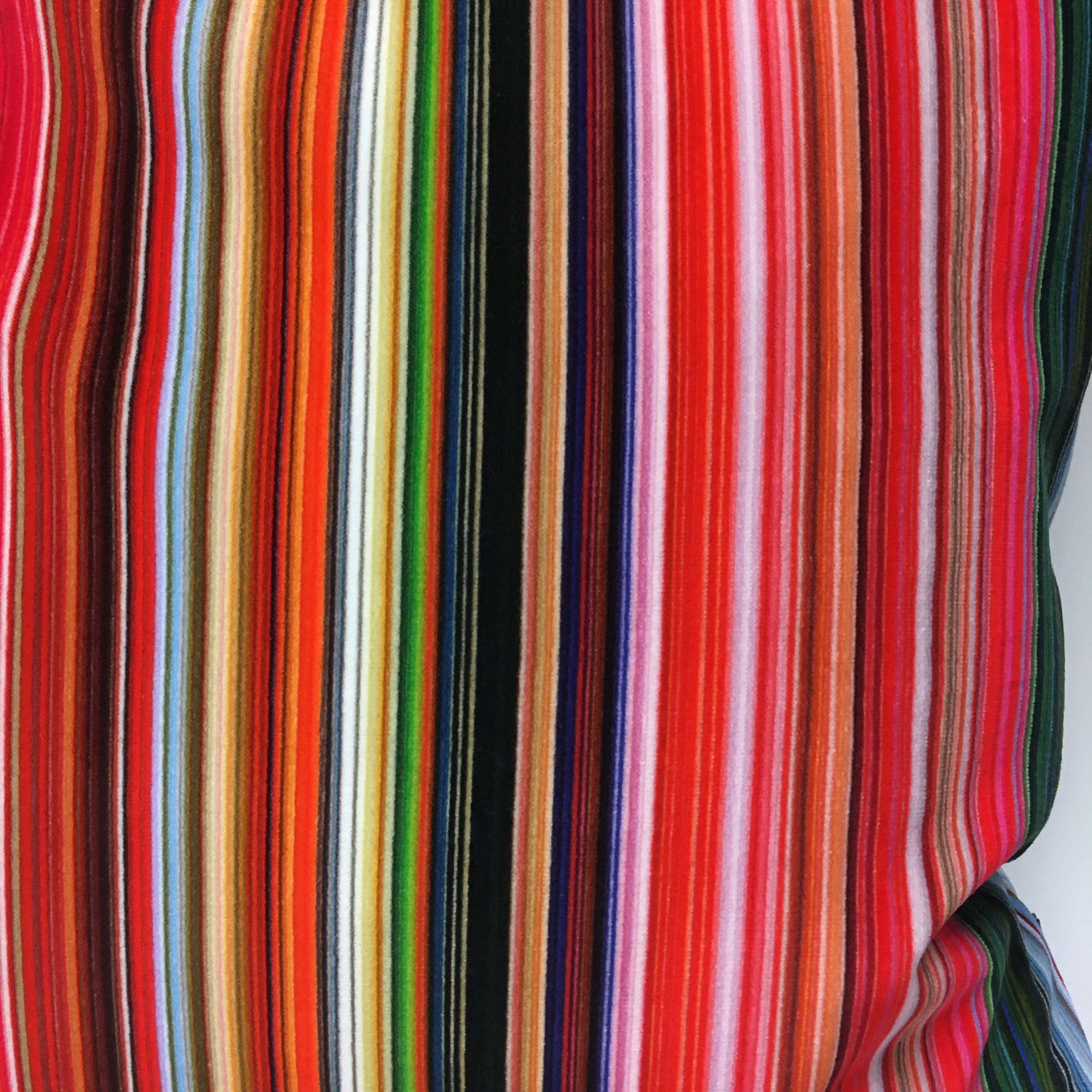 Fine Stripe Velvet Cushion