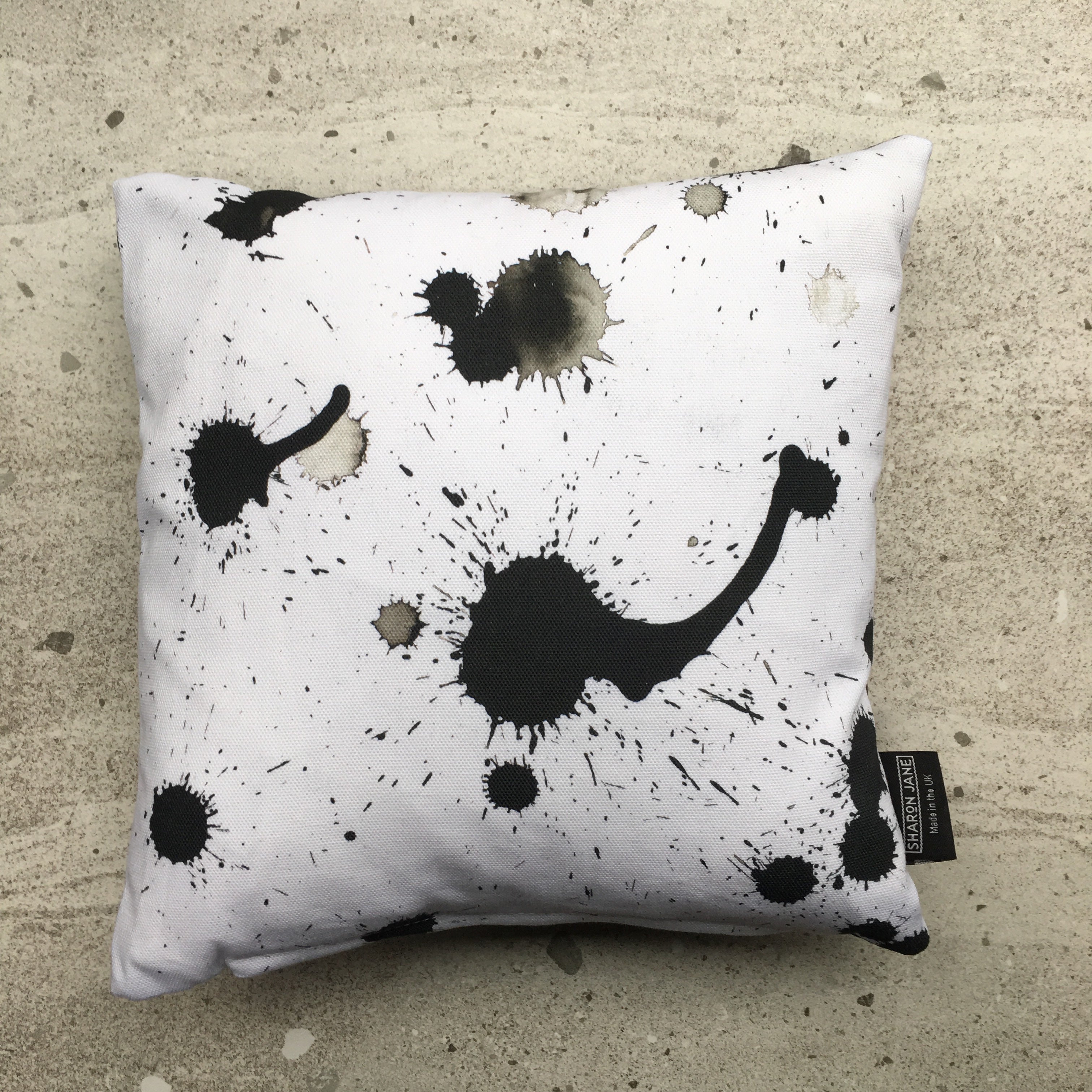 Splatter Monochrome Mini Cushion