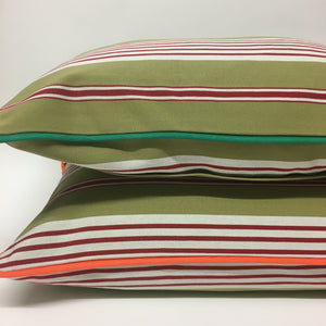 Multi Striped Cushions - khaki
