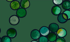 Ombré Circle Wallpaper - Emerald