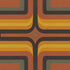 11 metres Lina - 70s Geometric wallpaper Terracotta  + Orange