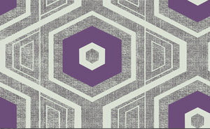 Retro Textured Polygon. Purple + Grey