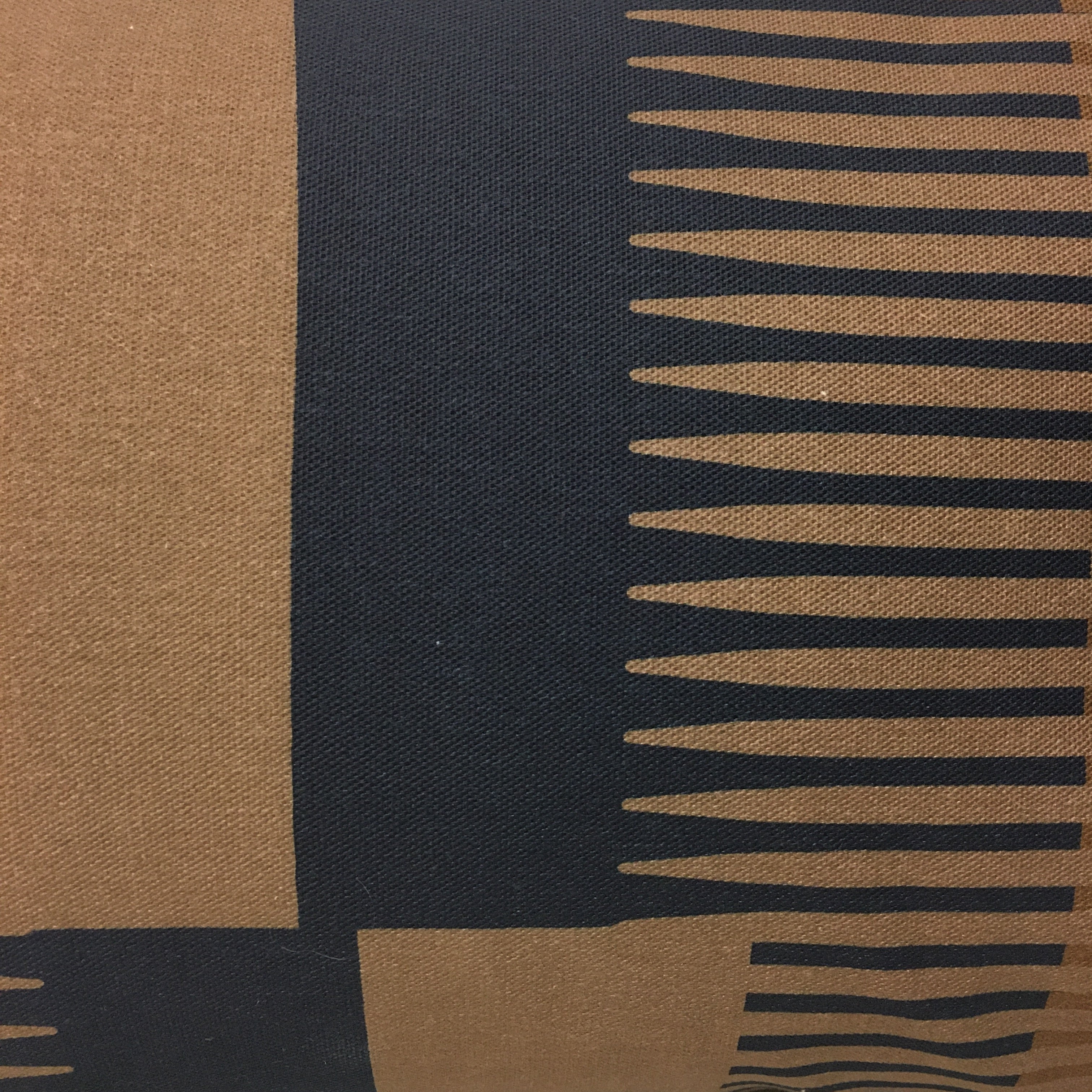 Combed Stripe Cushion - Mocha, Navy + chocolate