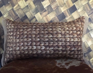 Water Hyacinth Oblong Cushion With Hessian Trim