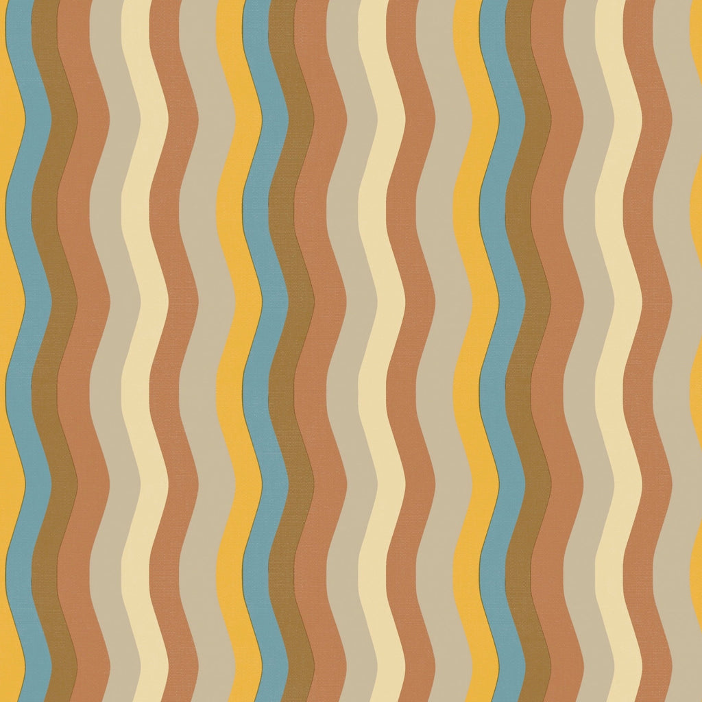 Wavy Stripe Wallpaper - Toffee