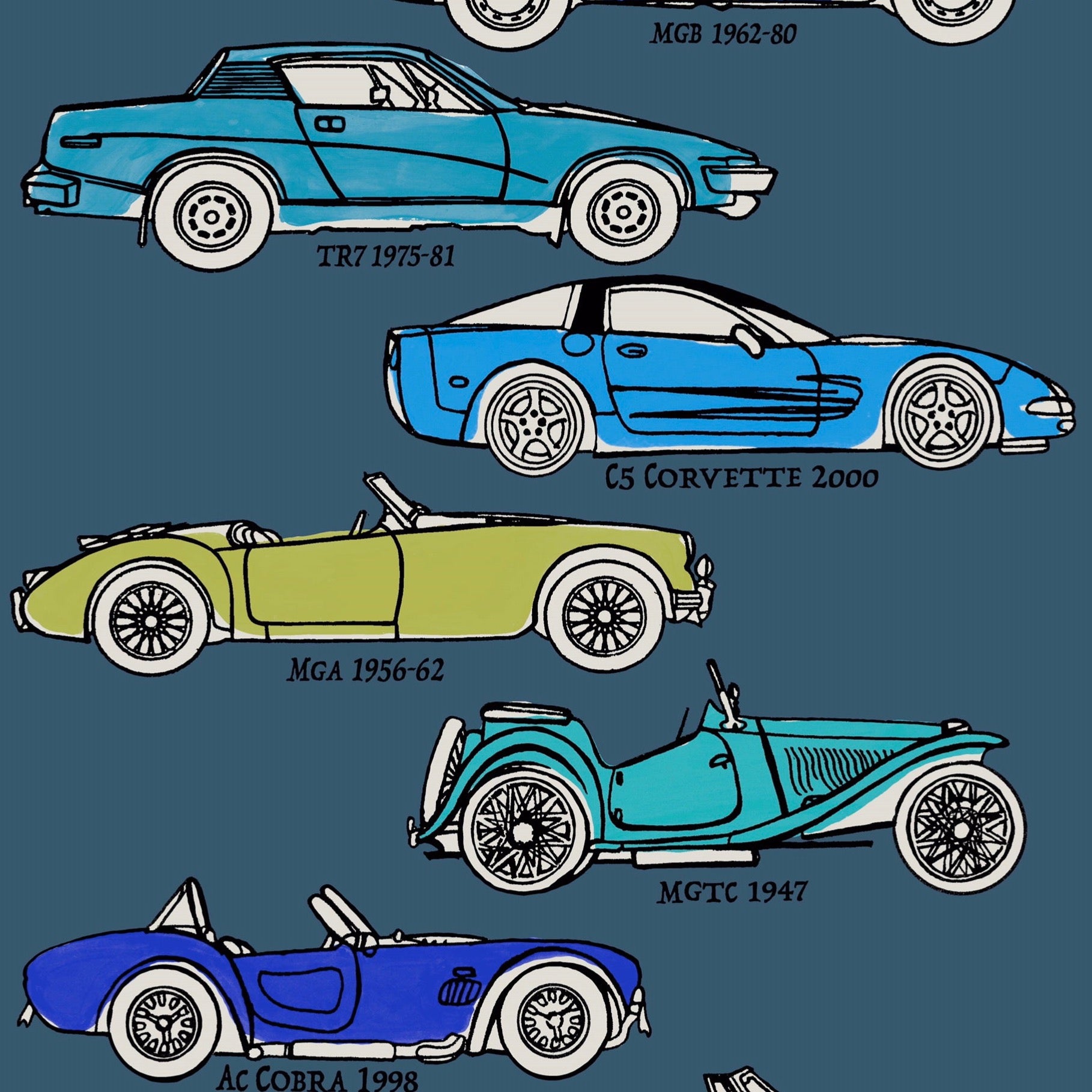 Classic Cars Wallpaper - Blues