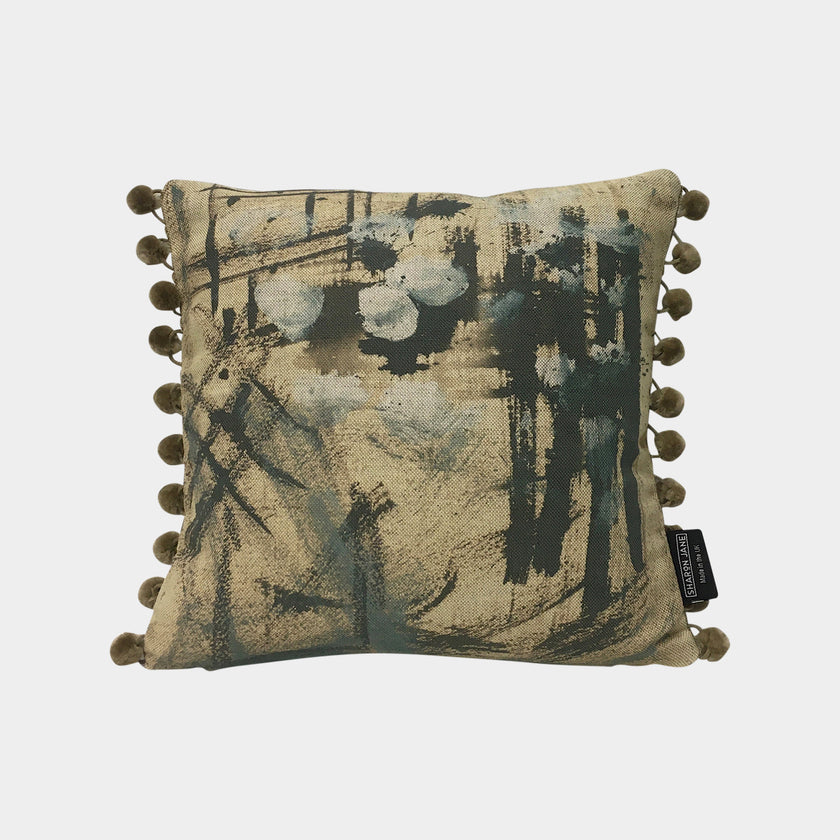 Abstract No 1 Linen Mini Cushion