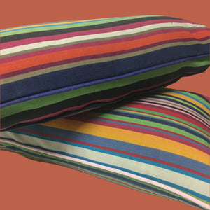 Cotton Striped Cushion - Multi bright