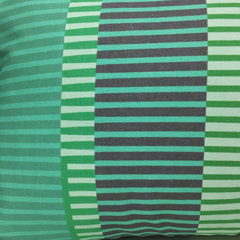 Combed Stripe Cushion - Mint