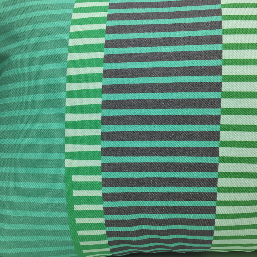 Combed Stripe Cushion - Mint