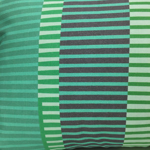 Combed Stripe Cushion - Mint, pistachio + emerald