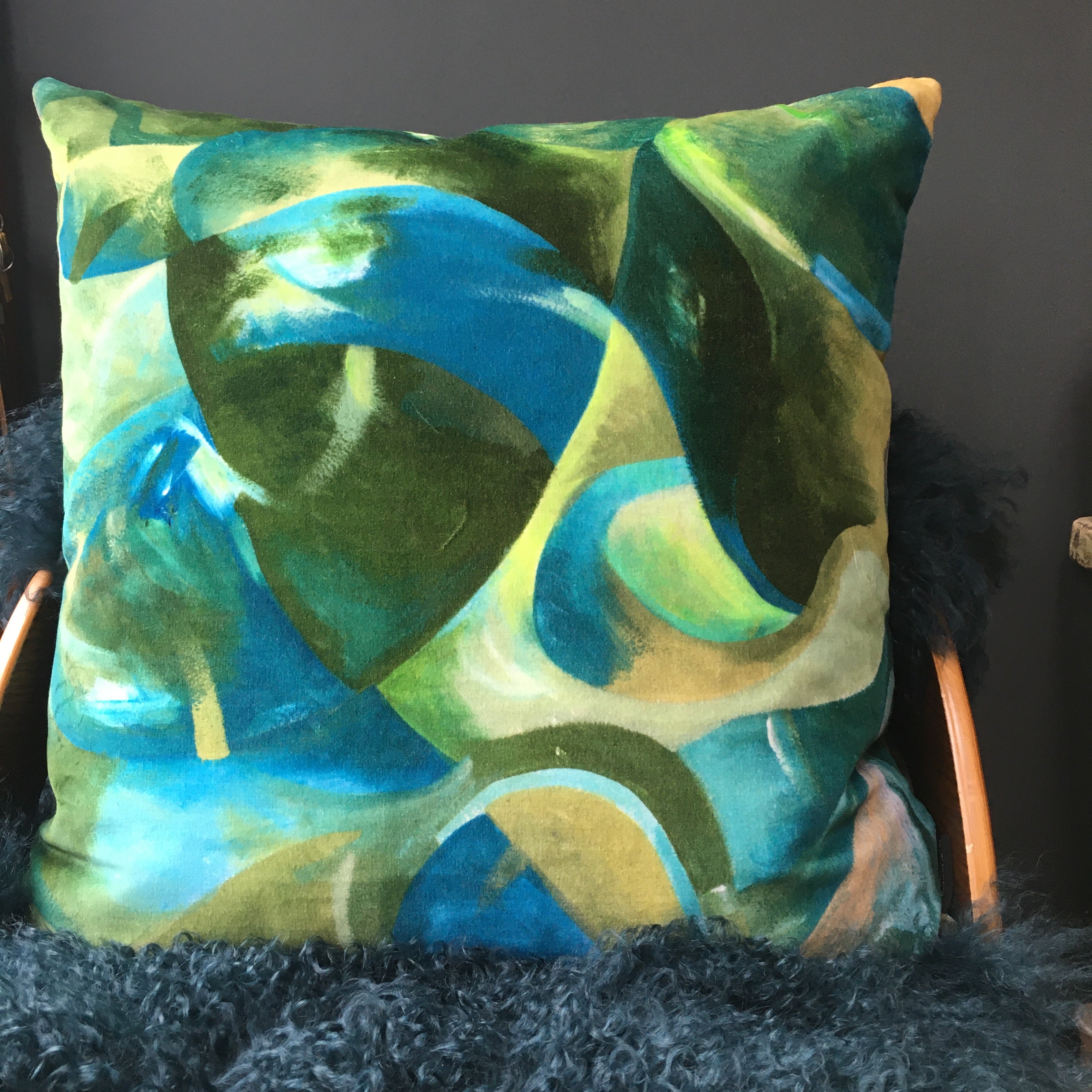 Strata Velvet Cushion - Back in stock