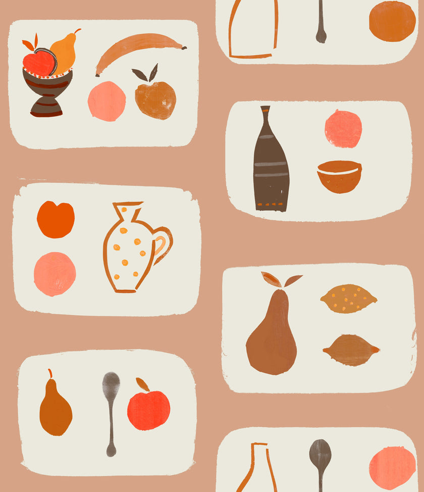 Naive Fruit Wallpaper - Peach