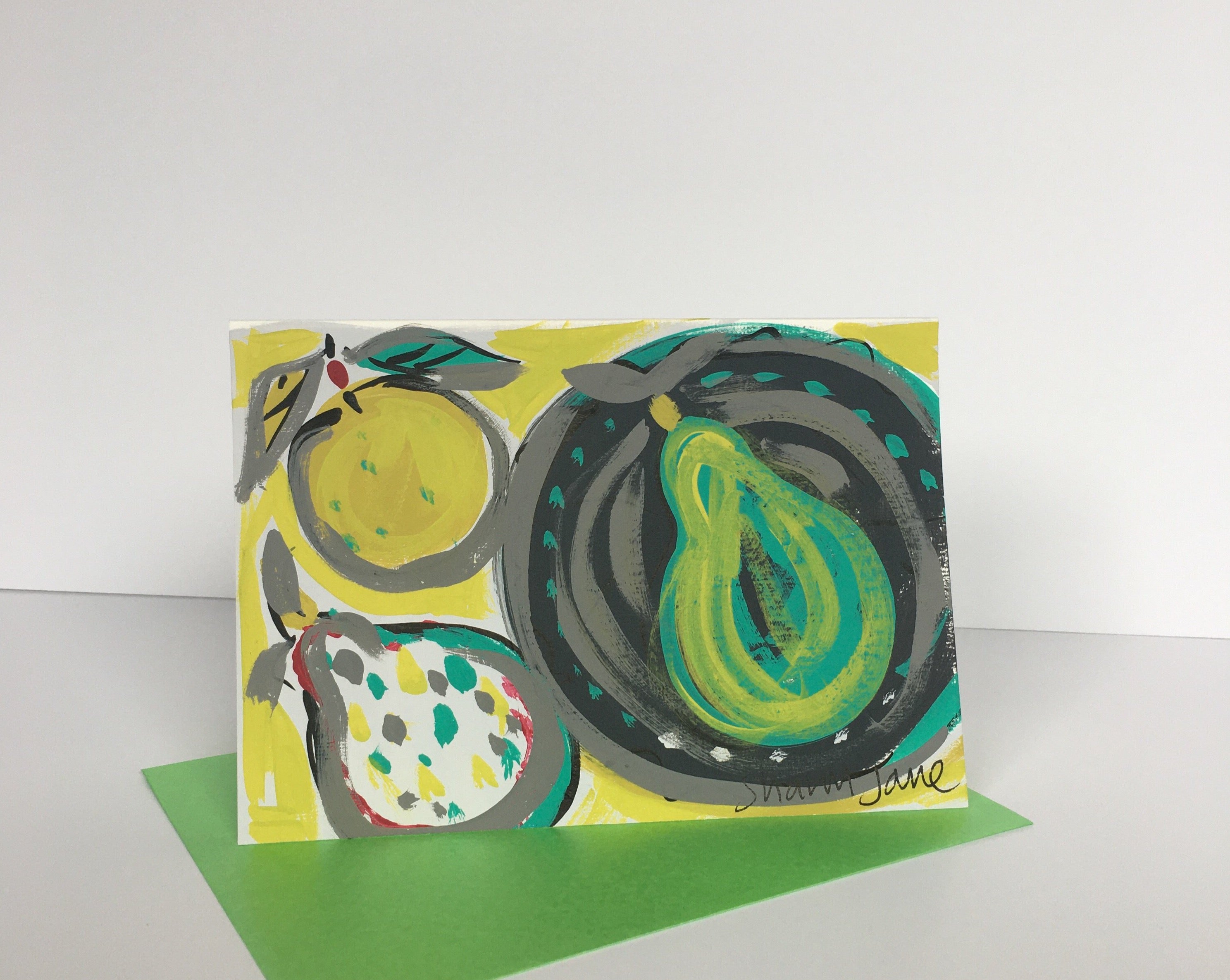 ‘Fruit’ Hand Painted Greetings Card