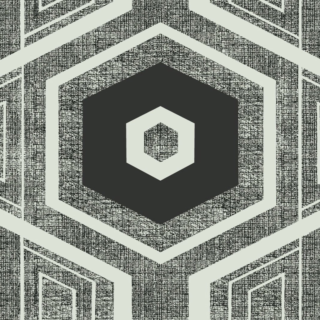 Retro Textured Polygon. Monochrome