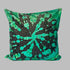 Tie Dye Circle  Velvet Cushion - Jade