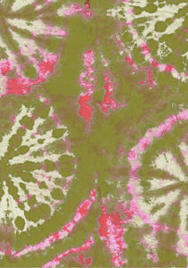 Tie Dye Circle Wallpaper - Olive