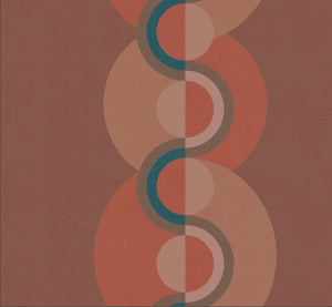 Retro Circle wallpaper - Dusky coral
