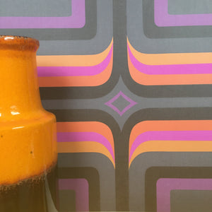 70s Geometric wallpaper Purple + orange
