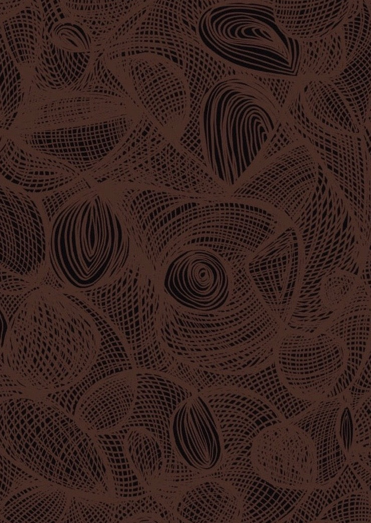 Scribble Wallpaper - Bitter Chocolate