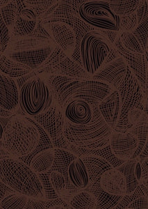 Scribble Wallpaper - Bitter Chocolate