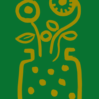 Vase & Flower Print