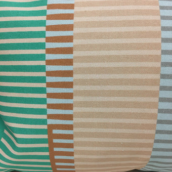 Combed Stripe Cushion - Mint